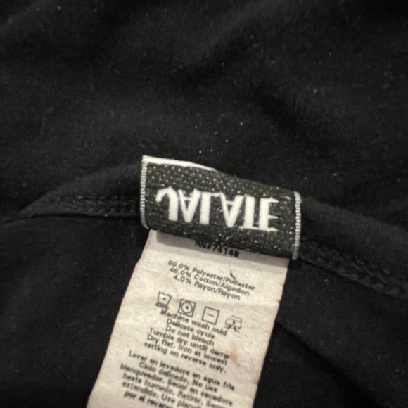 Jalate, Jersey Knit, TOP, 3/4 Sleeve, Black w/ Black Embroidery & Silkscreen, L - Picture 5 of 6